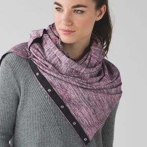 Lululemon | Pink & Gray Heathered Vinyasa Scarf